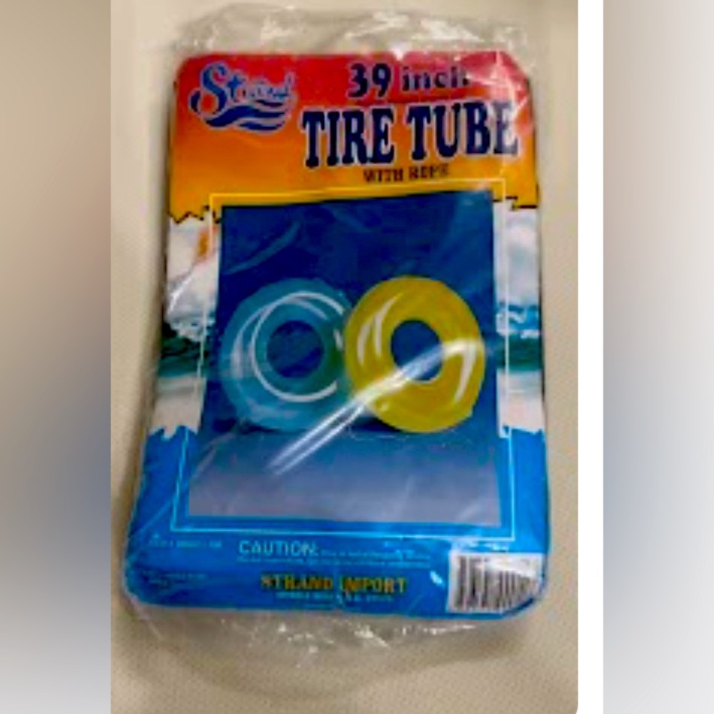 39 Inch Tire Tube with rope  color black